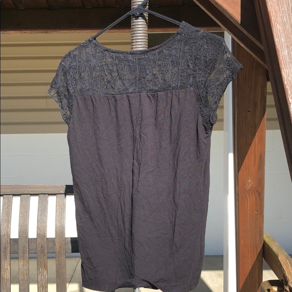 Black lace blouse